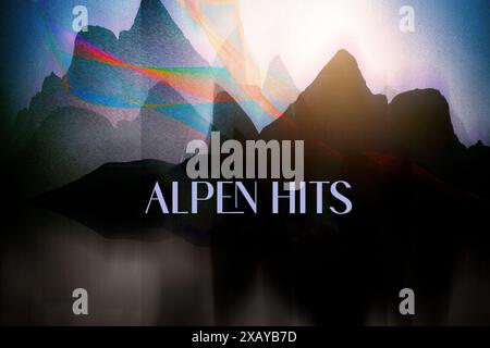 COVER-KONZEPT: „Alpen Hits“ Design von Edmund Nagele F.R.P.S. Stockfoto