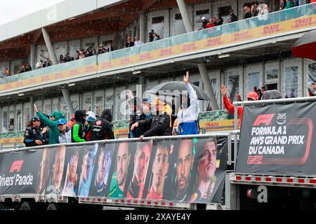 Montreal, Kanada. Juni 2024. 09.06.2024, Circuit Gilles-Villeneuve, Montreal, FORMEL 1 AWS GRAND PRIX DU CANADA 2024, abgebildete Fahrerparade Credit: dpa/Alamy Live News Stockfoto