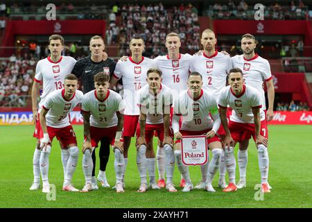 Warschau, Polen. Juni 2024. Das polnische Team wurde während des Freundschaftsspiels zwischen Polen und der Ukraine bei PEG Narodowy gesehen. Endpunktzahl: Polen 3:1 Ukraine. (Foto: Grzegorz Wajda/SOPA Images/SIPA USA) Credit: SIPA USA/Alamy Live News Stockfoto