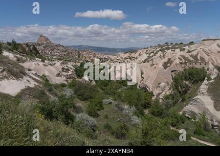 Blick in das Taubental in der Nähe von Uchisar. Stockfoto