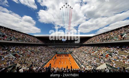 Paris, Frankreich. Juni 2024. Roland Garros, 9. Juni 2024: Carlos Alcaraz (ESP) spielt Alexander Zverev (GER) bei den French Open 2024. Alamy Live News/Corleve Credit: Corleve/Alamy Live News Stockfoto