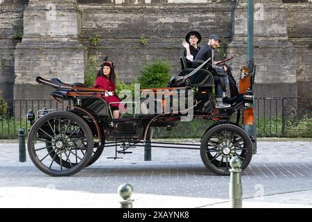 Brüssel, Belgien Juni 2024. Das Bild zeigt einen Elektrobus, Sonntag, den 09. Juni 2024 in Brüssel. BELGA FOTO JAMES ARTHUR GEKIERE Credit: Belga News Agency/Alamy Live News Stockfoto