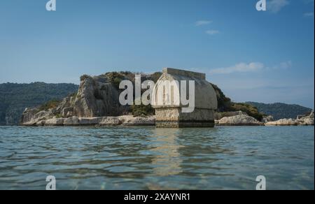 Nur wenige von der Burg simena bis zur Küste von kekova. Stockfoto