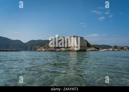 Nur wenige von der Burg simena bis zur Küste von kekova. Stockfoto