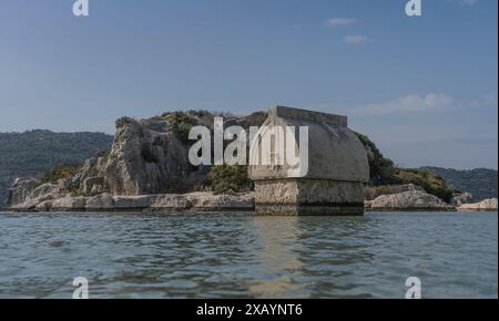 Nur wenige von der Burg simena bis zur Küste von kekova. Stockfoto