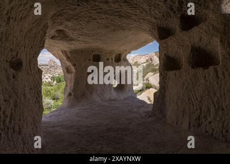 Blick in das Taubental in der Nähe von Uchisar. Stockfoto
