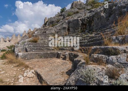 Nur wenige von der Burg simena bis zur Küste von kekova. Stockfoto