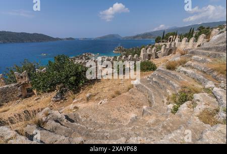 Nur wenige von der Burg simena bis zur Küste von kekova. Stockfoto