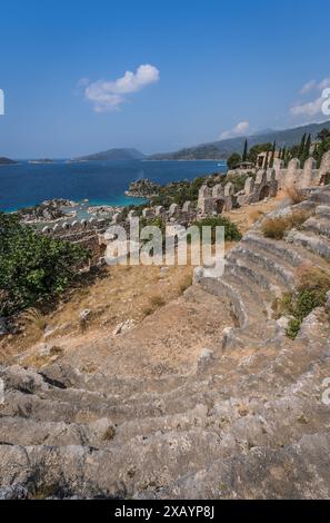 Nur wenige von der Burg simena bis zur Küste von kekova. Stockfoto