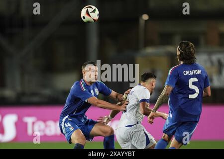 Empoli, Italien. Juni 2024. Italiens Alessandro Buongiorno in Aktion während des Freundschaftsspiels 2024 zwischen Italien und Bosnien und Herzegowina im Carlo Castellani Stadion - Sport, Fußball - Empoli, Italien - Sonntag, 8. Juni 2024 (Foto: Massimo Paolone/LaPresse) Credit: LaPresse/Alamy Live News Stockfoto
