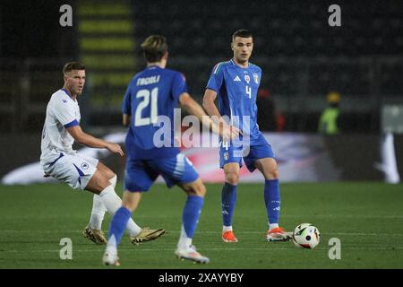 Empoli, Italien. Juni 2024. Italiens Alessandro Buongiorno in Aktion während des Freundschaftsspiels 2024 zwischen Italien und Bosnien und Herzegowina im Carlo Castellani Stadion - Sport, Fußball - Empoli, Italien - Sonntag, 8. Juni 2024 (Foto: Massimo Paolone/LaPresse) Credit: LaPresse/Alamy Live News Stockfoto
