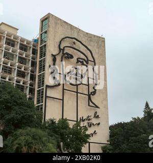 Che Guevara im Innenministerium auf der Plaza de la Revolution in Havanna, Kuba Stockfoto
