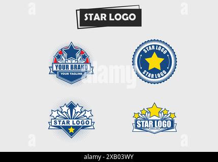 Star Vector-Logo-Set – perfekt für Branding, Werbeaktionen für Veranstaltungen, Auszeichnungen für Achievement und kreative Design-Projekte Stock Vektor