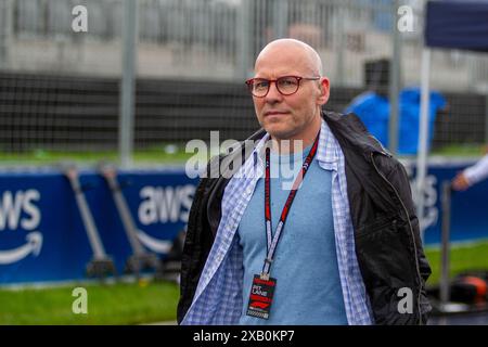 Montreal, Kanada. Juni 2024. Jacques Villeneuve (CAN) F1 1997 Weltmeister während des Formel 1 AWS Grand Prix du Canada 2024, Montreal, Quebec, Kanada, vom 6. Bis 9. Juni - Runde 9 von 24 von 2024 F1-Weltmeisterschaft Credit: Alessio de Marco/Alamy Live News Stockfoto