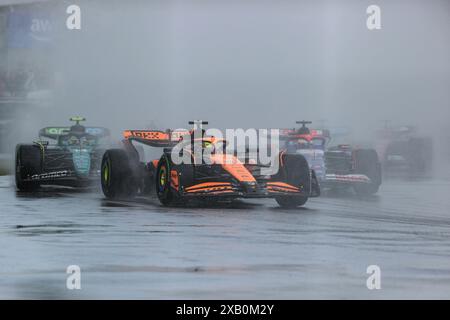 Montreal, Kanada. Juni 2024. Rennstrecke Gilles-Villeneuve Start des Formel-1-Grand-Prix von Kanada, 9. Runde der Formel-1-Weltmeisterschaft vom 7. Bis 9. Juni 2024 auf der Rennstrecke Gilles Villeneuve. (Philippe Nanchino/SPP) Credit: SPP Sport Press Photo. /Alamy Live News Stockfoto