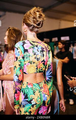 Mai 30 bis 2. Juni, Miami Florida, USA. Miami Swim Week Backstage Stockfoto