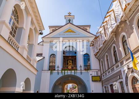 Das Tor der Dämmerung, ein Stadttor in Vilnius, Litauen Stockfoto