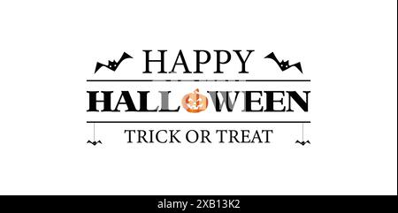 Gruseliger Stilvoller Text Halloween Illustration Design Stock Vektor