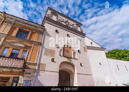 Das Tor der Dämmerung, ein Stadttor in Vilnius, Litauen Stockfoto