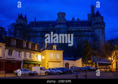 Castle Pierrefonds im Departement Oise bei Compiegne Stockfoto