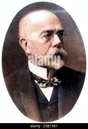 Koch, Robert, 11.12.1843 - 27. 5,1910, deutscher Arzt, Porträt, ZUSATZRECHTE-CLEARANCE-INFO-NICHT-VERFÜGBAR Stockfoto