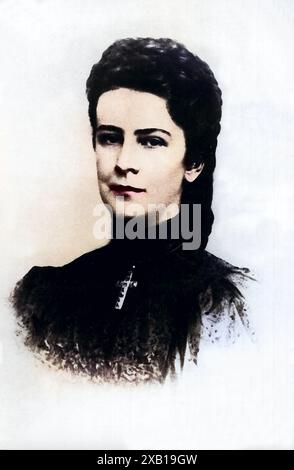 Elisabeth Amalie von Bayern, 24.12.1837 - 10.9,1898, Kaiserin von Österreich seit 24.4,1854, das URHEBERRECHT DER KÜNSTLERIN MUSS NICHT GELÖSCHT WERDEN Stockfoto