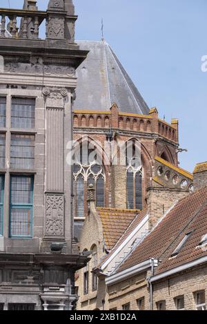 Historische Gebäude in Veurne, Belgien Stockfoto