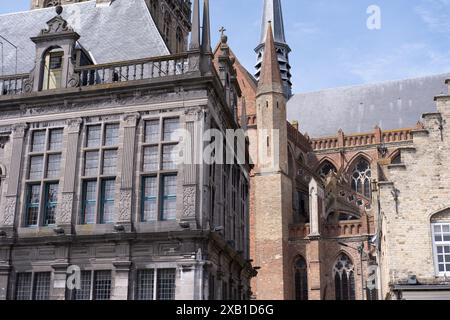 Historische Gebäude in Veurne, Belgien Stockfoto