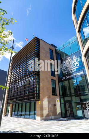 Queen Elizabeth House, britisches Regierungszentrum in Edinburgh, Schottland Stockfoto
