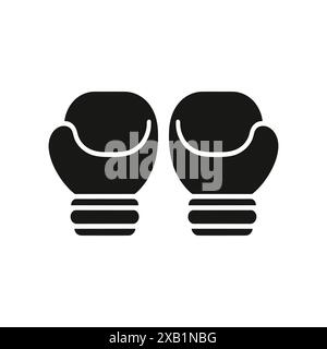 Symbol für Boxhandschuhe. Boxing-Logo in flachem Design. Vektorabbildung. Stock Vektor