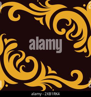 Hintergrund Mit Blumenmotiv. Batikvektor Stock Vektor