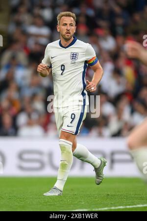 Juni 2024 - England gegen Island - International Friendly - Wembley. Harry Kane in Aktion. Bild : Mark Pain / Alamy Live News Stockfoto