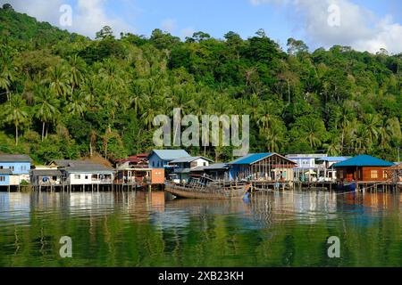 Indonesien Anambas-Inseln - Terempa Fischerdorf Siantan-Insel Stockfoto