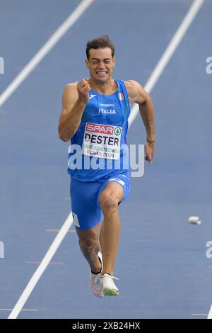 Roma, Italien. Juni 2024. Italiens Dario Dester tritt 100-m-Decathlon-Männer bei der 26. Ausgabe der Leichtathletik-Europameisterschaft 2024 in Rom an - Montag, 10. Juni 2024 - Sport, Leichtathletik (Foto: Fabrizio Corradetti/LaPresse) Credit: LaPresse/Alamy Live News Stockfoto