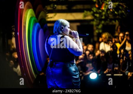 Genua, . Juni 2024. BigMama im Genoa Pride Village, der Rapper, im Konzert im Giardini Luzzati Credit: Independent Photo Agency/Alamy Live News Stockfoto