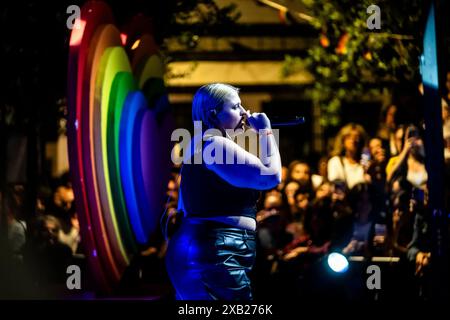 Genua, . Juni 2024. BigMama im Genoa Pride Village, der Rapper, im Konzert im Giardini Luzzati Credit: Independent Photo Agency/Alamy Live News Stockfoto