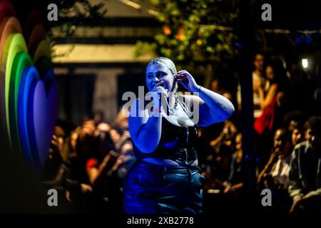 Genua, . Juni 2024. BigMama im Genoa Pride Village, der Rapper, im Konzert im Giardini Luzzati Credit: Independent Photo Agency/Alamy Live News Stockfoto