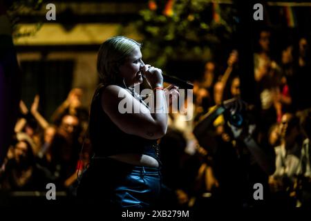 Genua, . Juni 2024. BigMama im Genoa Pride Village, der Rapper, im Konzert im Giardini Luzzati Credit: Independent Photo Agency/Alamy Live News Stockfoto