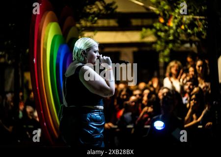 Genua, . Juni 2024. BigMama im Genoa Pride Village, der Rapper, im Konzert im Giardini Luzzati Credit: Independent Photo Agency/Alamy Live News Stockfoto