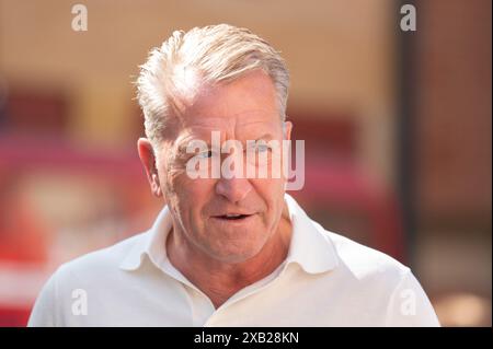 Rost, Deutschland. Juni 2024. Andreas Köpke, ehemaliger Nationalspieler, steht während einer Presseveranstaltung auf dem Gelände des Europa-Parks. Credit: Silas Stein/dpa Credit: dpa Picture Alliance/Alamy Live News/dpa/Alamy Live News Stockfoto