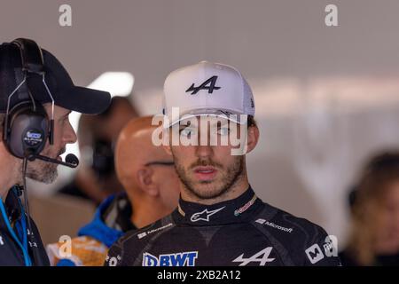 Pierre Gasly (FRA) - Alpine F1-Team - Alpine A524 - Renault während des Formel 1 AWS Grand Prix du Canada 2024, Montreal, Quebec, Kanada, vom 6. Bis 9. Juni - Rang 9 von 24 der F1-Weltmeisterschaft 2024 Stockfoto