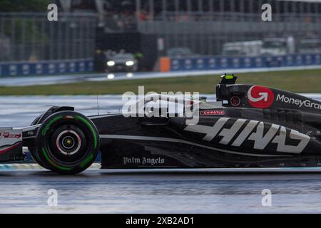 Montreal, Kanada. Juni 2024. Nico Hulkemberg (Deutschland) fuhr das (27) MoneyGram Haas F1 Team VF-24 Ferrari während des GP du Canada, Formel 1, auf dem Circuit Gilles Villeneuve. Quelle: Alessio Morgese/Alessio Morgese/Emage/Alamy Live News Stockfoto