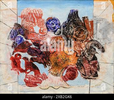 MAX ERNST, (1891-1976) Titel: Oiseaux Rouges, Red Birds. Öl auf Leinwand, 1926 Stockfoto