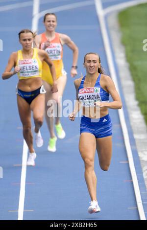 Roma, Italien. Juni 2024. Slovas Republik Gabriela Gajanova tritt 800m Frauen bei der 26. Ausgabe der Leichtathletik-Europameisterschaft 2024 in Rom an - Montag, 10. Juni 2024 - Sport, Leichtathletik (Foto: Fabrizio Corradetti/LaPresse) Credit: LaPresse/Alamy Live News Stockfoto