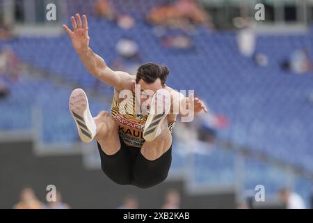 Rom, Italien. Juni 2024. Leichtathletik: Europameisterschaften, Europameisterschaften: Niklas Kaul, Deutschland, Decathlon, in Aktion bei den Europameisterschaften. Quelle: Michael Kappeler/dpa/Alamy Live News Stockfoto