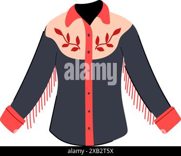 Hut Cowgirl Hemd Cartoon Vektor Illustration Stock Vektor