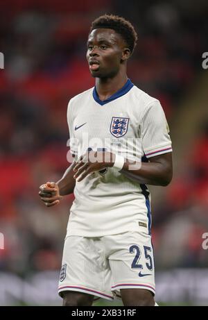 Juni 2024 - England gegen Island - International Friendly - Wembley. Bukayo Saka in Aktion. Bild : Mark Pain / Alamy Live News Stockfoto