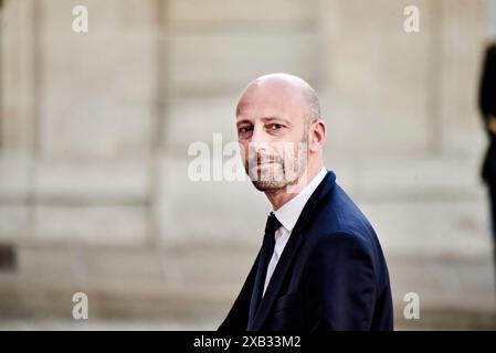 Antonin Burat/Le Pictorium - Staatsbesuch von US-Präsident Joe Biden in Frankreich. Dezember 2023. Frankreich/Paris - der Minister für die Transformation des öffentlichen Sektors und der öffentliche Dienst Stanislas Guerini während eines Staatsessens im Elysee-Palast in Paris am 8. Juni 2024 im Rahmen eines Staatsbesuchs von US-Präsident Joe Biden. Quelle: LE PICTORIUM/Alamy Live News Stockfoto