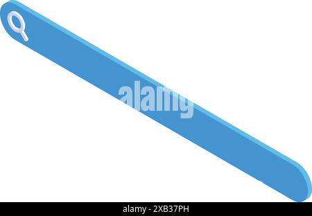 Blaue Suchleiste wird auf weißem Hintergrund angezeigt Stock Vektor