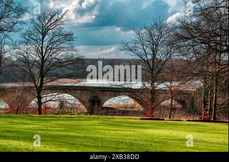 Old Bridge, Nostell Priory, Nostell, in der Nähe von Wakefield, West Yorkshire, England, Großbritannien Stockfoto